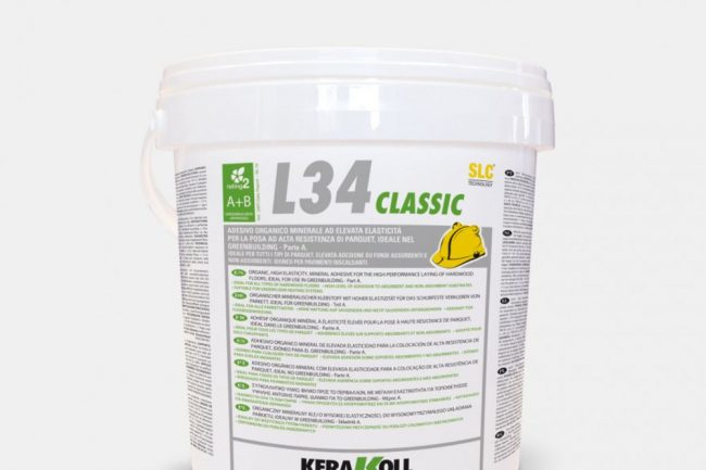 L34 classic adesivo organico minerale ad elevata elasticità per la posa ad alta resistenza