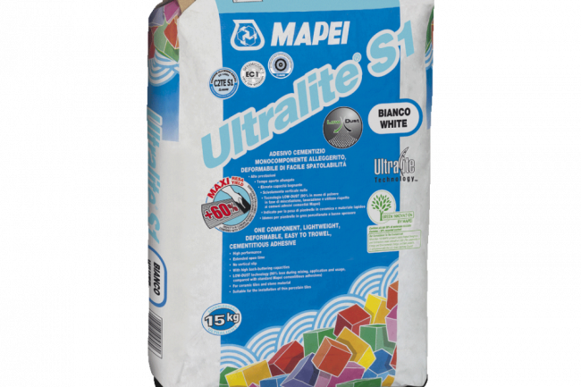 ultralite S1 adesivo cementizio deformabile di facile spatolabilità