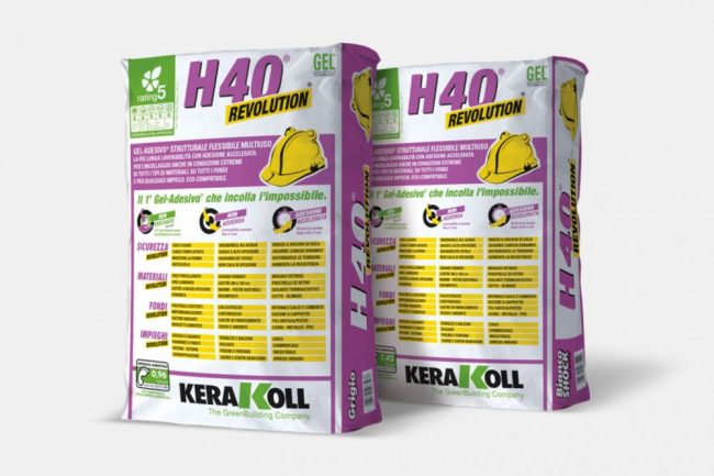 H40 revolution gel adesivo strutturale flessibile multiuso della kerakoll